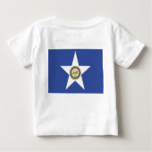 T-shirt bébé avec drapeau de Houston, U.S.A. (Dos)