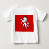 T-shirt bébé avec drapeau de Kent, Angleterre (Devant)
