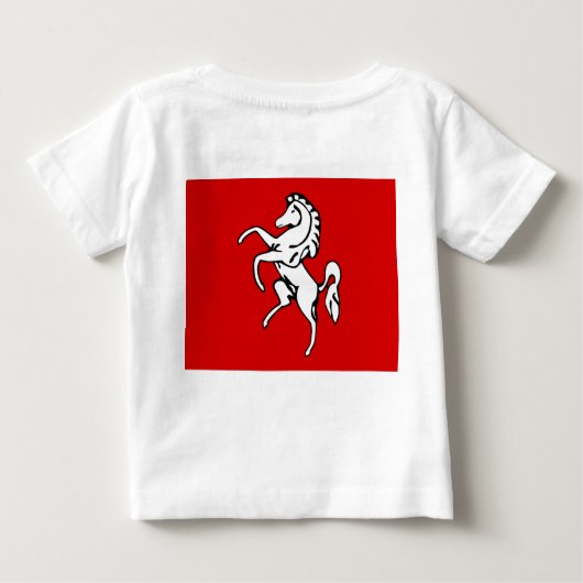 T-shirt bébé avec drapeau de Kent, Angleterre (Dos)