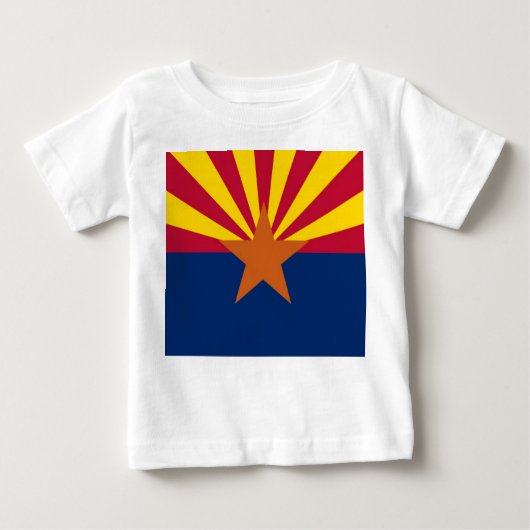 T-shirt bébé avec drapeau de l'Arizona, U.S.A. (Devant)