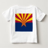 T-shirt bébé avec drapeau de l'Arizona, U.S.A. (Dos)