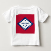 T-shirt bébé avec drapeau de l'Arkansas (Dos)