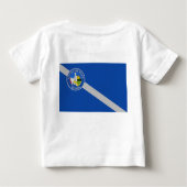 T-shirt bébé avec drapeau de Las Vegas City, U.S.A (Dos)