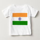 T-shirt bébé avec drapeau de l'Inde (Devant)