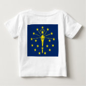T-shirt bébé avec drapeau de l'Indiana (Dos)