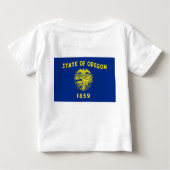 T-shirt bébé avec Drapeau de l'Oregon (Dos)