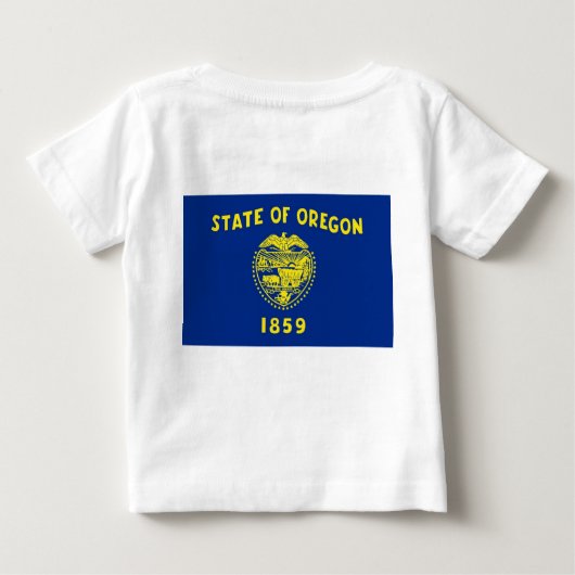 T-shirt bébé avec Drapeau de l'Oregon (Dos)