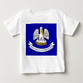 T-shirt bébé avec Drapeau de Louisiane (Devant)