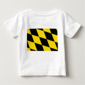 T-shirt bébé avec drapeau de Munich, Allemagne (Dos)