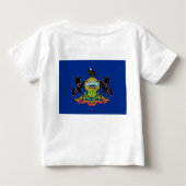 T-shirt bébé avec Drapeau de Pennsylvanie (Dos)