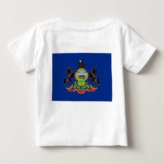 T-shirt bébé avec Drapeau de Pennsylvanie (Dos)