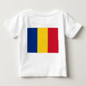 T-shirt bébé avec drapeau de Roumanie (Dos)