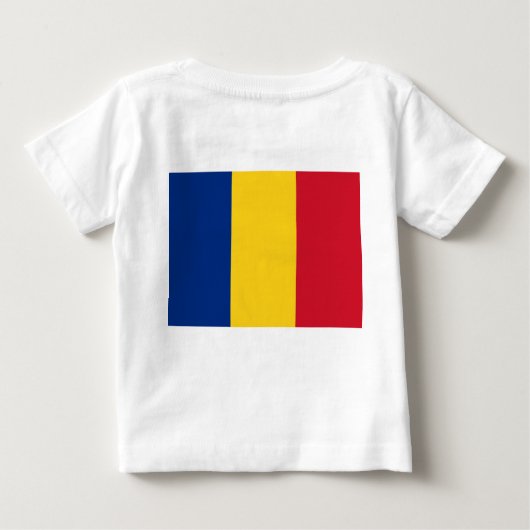 T-shirt bébé avec drapeau de Roumanie (Dos)