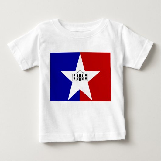 T-shirt bébé avec drapeau de San Antonio, U.S.A. (Devant)