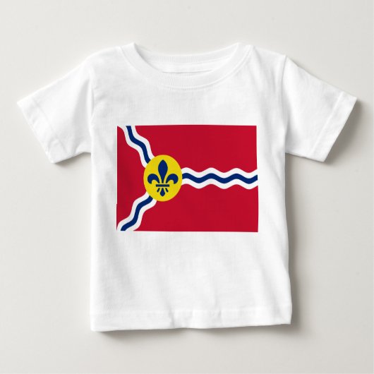 T-shirt bébé avec drapeau de St. Louis, Missouri (Devant)