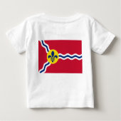 T-shirt bébé avec drapeau de St. Louis, Missouri (Dos)