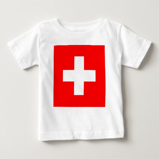 T-shirt bébé avec Drapeau de Suisse (Devant)