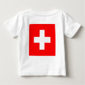 T-shirt bébé avec Drapeau de Suisse (Dos)