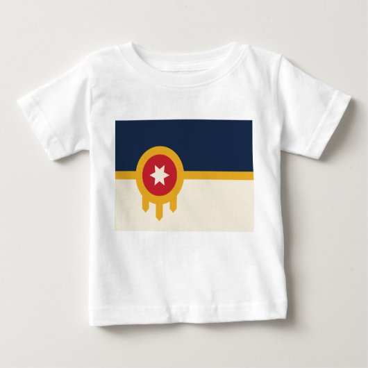 T-shirt bébé avec drapeau de Tulsa, Oklahoma (Devant)