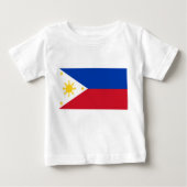 T-shirt bébé avec drapeau des Philippines (Devant)