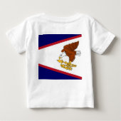 T-shirt bébé avec drapeau des Samoa américaines (Dos)