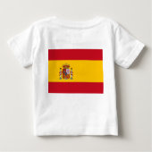 T-shirt bébé avec drapeau d'Espagne (Dos)