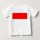 T-shirt bébé avec drapeau d'Indonésie (Devant)