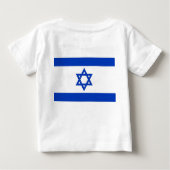 T-shirt bébé avec drapeau d'Israël (Dos)