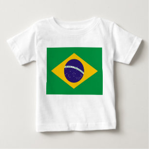 T-shirt bébé avec drapeau du Brésil