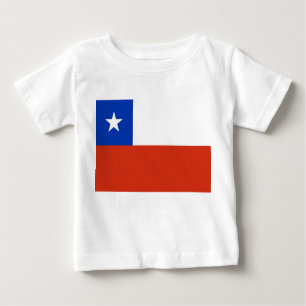 T-shirt bébé avec drapeau du Chili