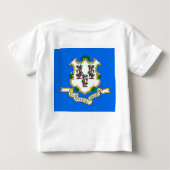 T-shirt bébé avec drapeau du Connecticut (Dos)