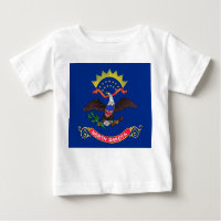 T-shirt bébé avec drapeau du Dakota du Nord