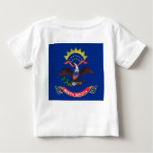 T-shirt bébé avec drapeau du Dakota du Nord (Dos)
