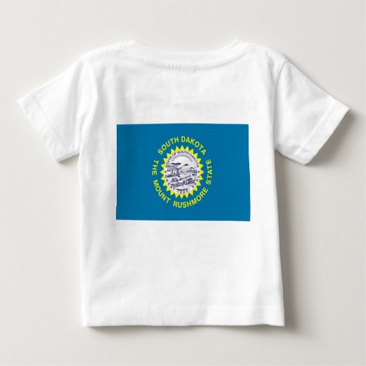 T-shirt bébé avec drapeau du Dakota du Sud (Dos)