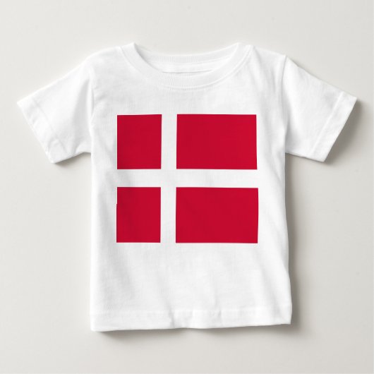 T-shirt bébé avec drapeau du Danemark (Devant)