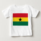 T-shirt bébé avec drapeau du Ghana (Devant)