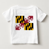 T-shirt bébé avec drapeau du Maryland, U.S.A. (Dos)