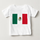 T-shirt bébé avec drapeau du Mexique (Devant)