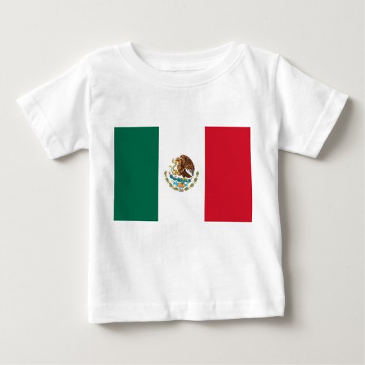 T-shirt bébé avec drapeau du Mexique (Devant)