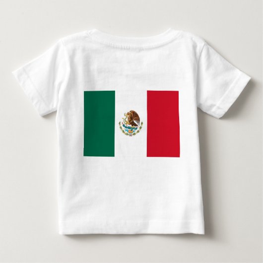 T-shirt bébé avec drapeau du Mexique (Dos)