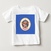 T-shirt bébé avec Drapeau du Minnesota, U.S.A. (Devant)