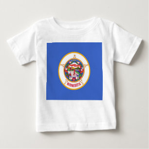 T-shirt bébé avec Drapeau du Minnesota, U.S.A.