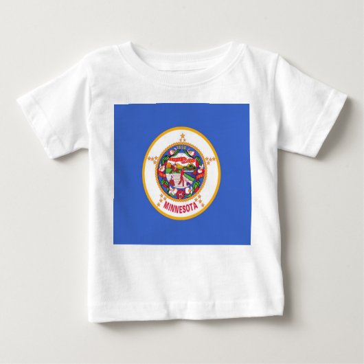 T-shirt bébé avec Drapeau du Minnesota, U.S.A. (Devant)