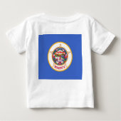 T-shirt bébé avec Drapeau du Minnesota, U.S.A. (Dos)