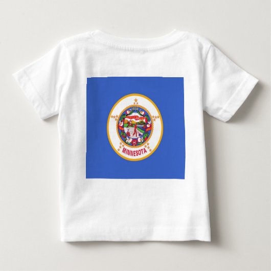 T-shirt bébé avec Drapeau du Minnesota, U.S.A. (Dos)