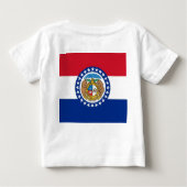 T-shirt bébé avec Drapeau du Missouri, États-Unis. (Dos)