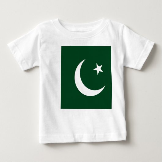 T-shirt bébé avec drapeau du Pakistan (Devant)