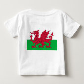 T-shirt bébé avec drapeau du Pays de Galles (Dos)