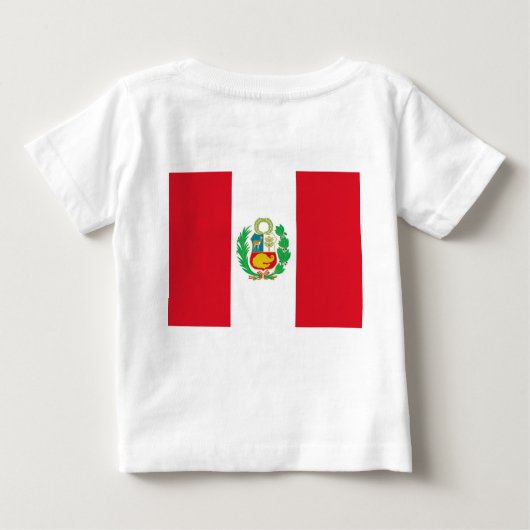 T-shirt bébé avec drapeau du Pérou (Dos)