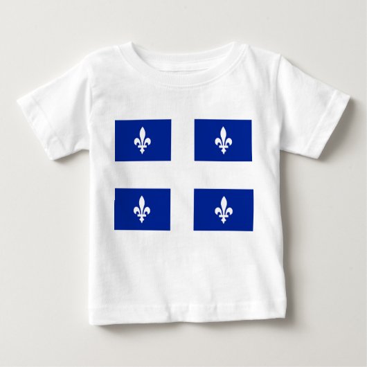 T-shirt bébé avec drapeau du Québec (Devant)
